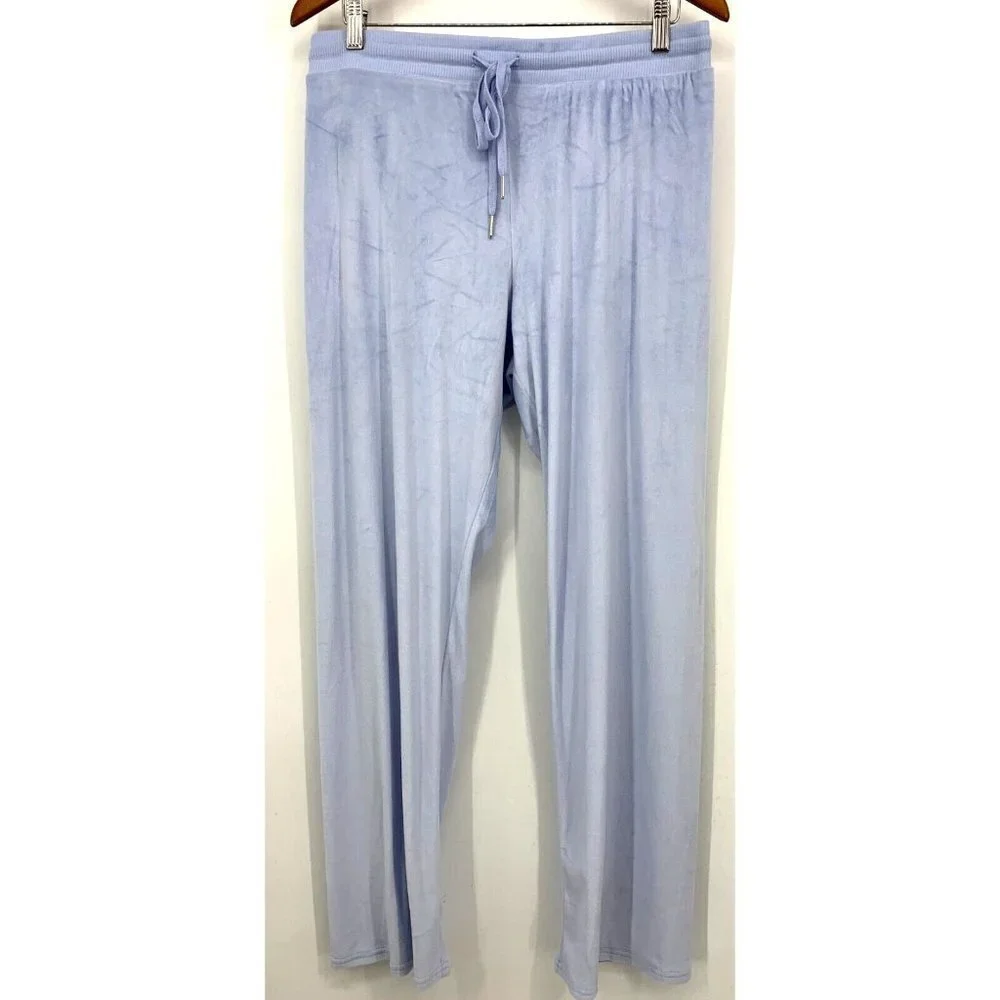 Juicy Sleep Set Women Size Large L Velour Short Sleeve Winter Frost JC9483U New - Picture 4 of 11